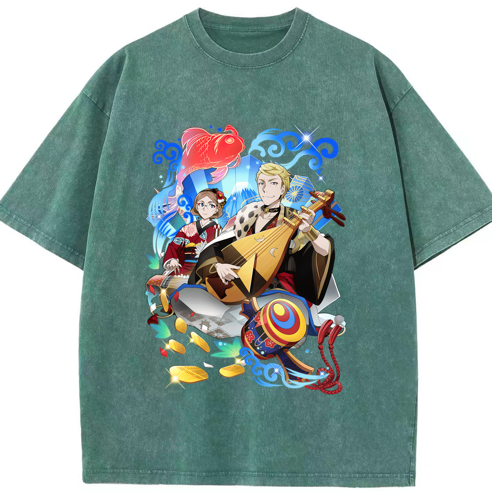 （画像用） 文豪ストレイドッグス Bungo Stray Dogs 綿100% ヴィンテージ風 半袖Tシャツ（フロントプリント）